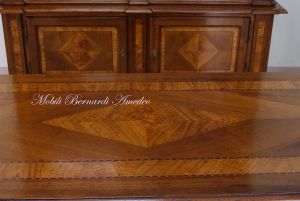 Classic style inlaid study desk handcrafted in solid wood